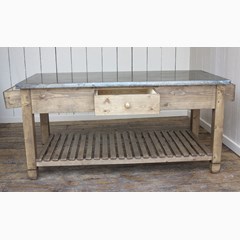 Bespoke Metal Top Butchers Block or Central Island 