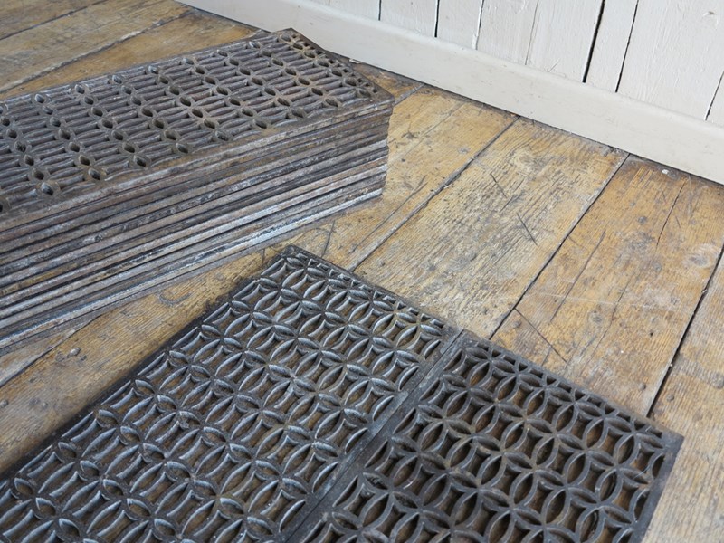 Victorian Rare Cast Iron Church Floor Grilles Grids