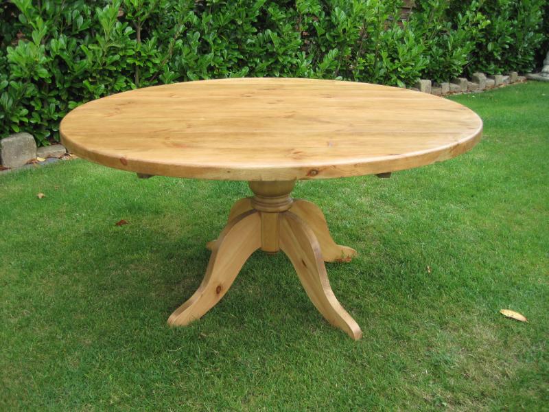 round pine kitchen table for sale