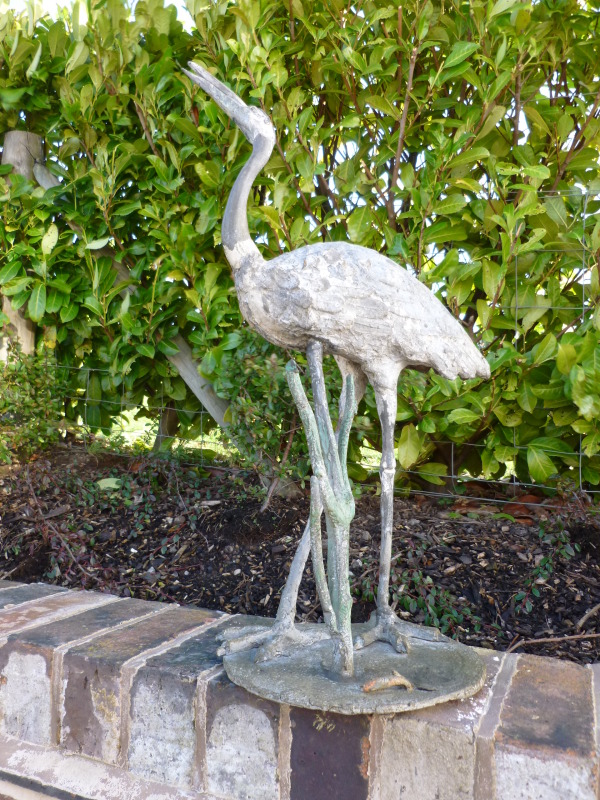 Antique Garden Statue of a Lead Heron 6581